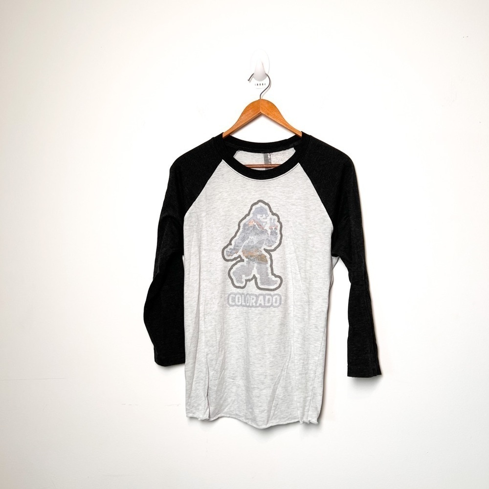 Novelty Bigfoot Graphic Baseball Tee Shirt